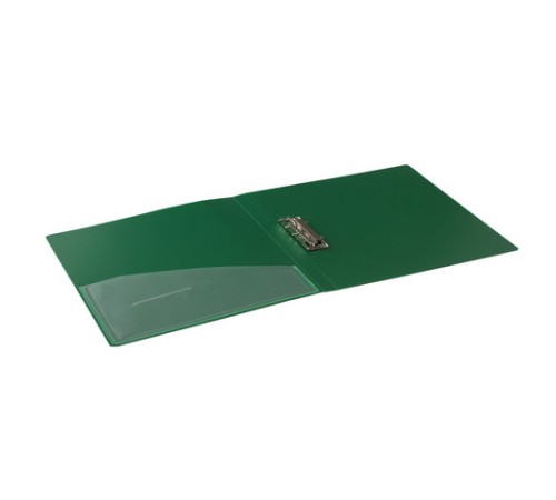 Папка с боковым металлическим прижимом и внутренним карманом BRAUBERG 