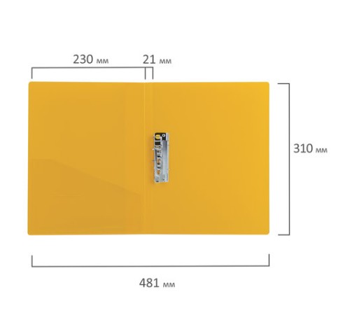 Папка с боковым металлическим прижимом и внутренним карманом BRAUBERG 