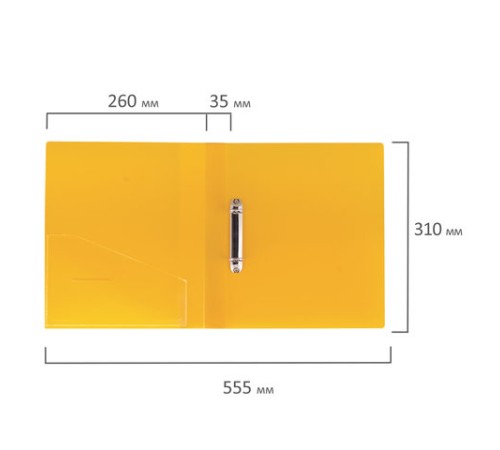 Папка на 2 кольцах BRAUBERG 