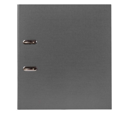 Папка-регистратор BRAUBERG с покрытием из ПВХ, 70 мм, серая (удвоенный срок службы), 221819