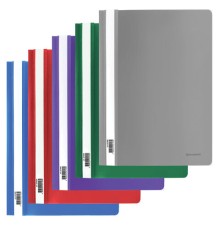 Скоросшиватель пластиковый BRAUBERG, А4, 130/180 мкм, ассорти, 221820