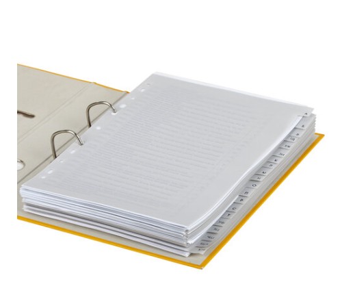 Разделитель пластиковый BRAUBERG, А4, 20 листов, алфавитный А-Я, оглавление, серый, Китай, 221845