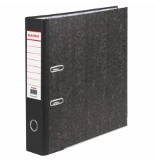 Папка-регистратор BRAUBERG, мраморное покрытие, А4 +, содержание, 70 мм, черный корешок, 221987