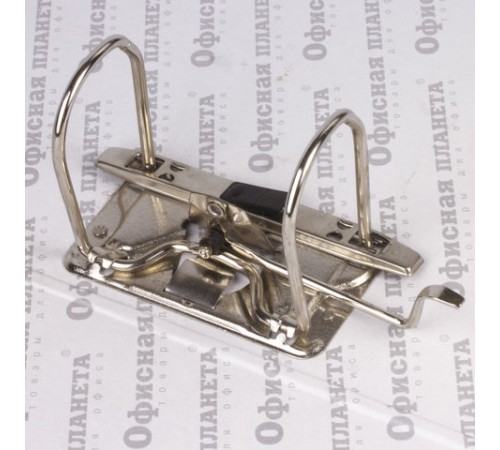 Папка-регистратор ОФИСНАЯ ПЛАНЕТА, усиленный корешок, мраморное покрытие, 80 мм, с уголком, черная, 221997