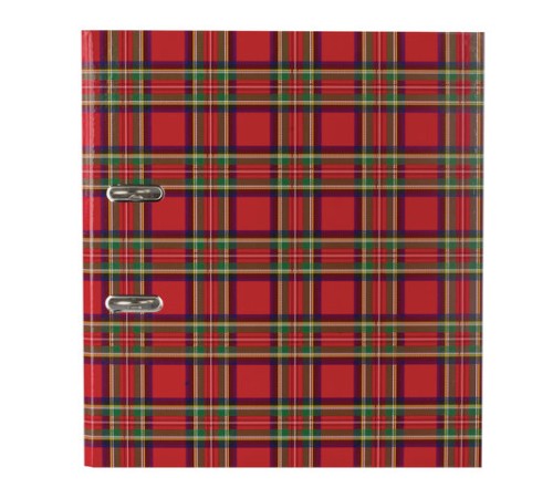 Папка-регистратор BRAUBERG, ламинированная, 75 мм, шотландка, 222074