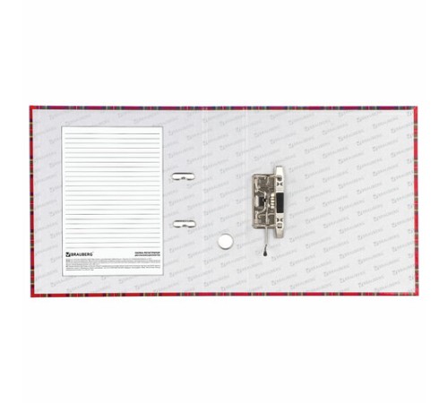 Папка-регистратор BRAUBERG, ламинированная, 75 мм, шотландка, 222074