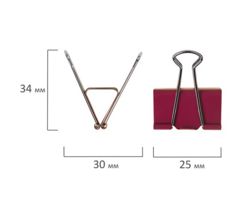 Зажимы для бумаг ОФИСМАГ, КОМПЛЕКТ 48 шт., 25 мм, на 100 листов, цветные, в пластиковом цилиндре, 222091