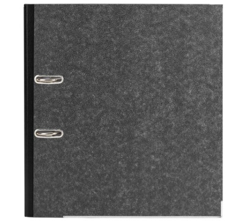 Папка-регистратор ОФИСМАГ, фактура стандарт, с мраморным покрытием, 75 мм, черный корешок, 222097