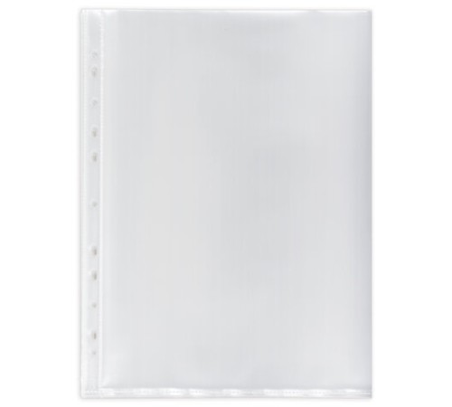 Папки-файлы перфорированные А4+ BRAUBERG, КОМПЛЕКТ 50 шт., гладкие, СВЕРХПРОЧНЫЕ, 110 мкм, 222159