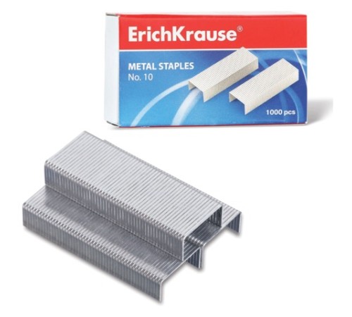 Скобы для степлера №10, 1000 штук, ERICH KRAUSE, до 20 листов, 1188