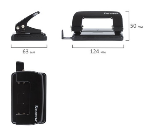 Дырокол металлический BRAUBERG 