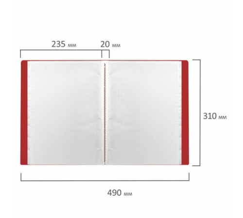 Папка 30 вкладышей BRAUBERG 