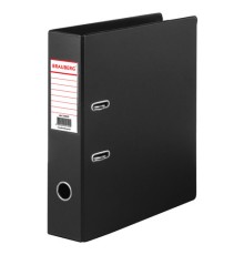 Папка-регистратор BRAUBERG с двухсторонним покрытием из ПВХ, 70 мм, черная, 222649