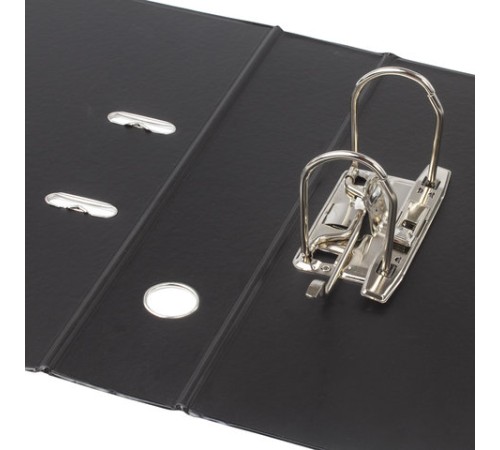 Папка-регистратор BRAUBERG с двухсторонним покрытием из ПВХ, 70 мм, черная, 222649