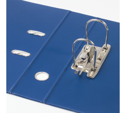 Папка-регистратор BRAUBERG с двухсторонним покрытием из ПВХ, 70 мм, синяя, 222655