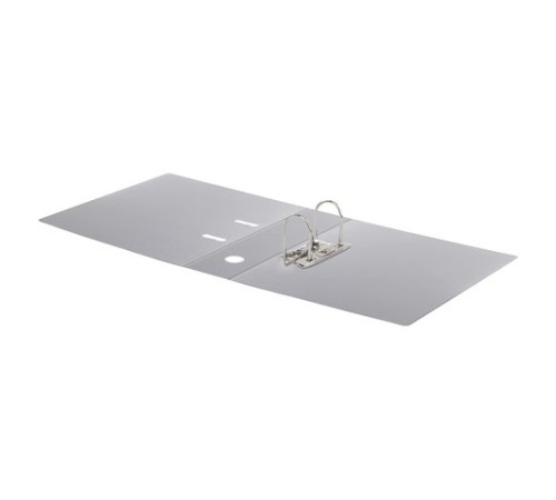 Папка-регистратор BRAUBERG с двухсторонним покрытием из ПВХ, 70 мм, серая, 222656