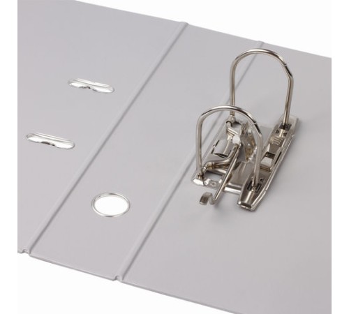 Папка-регистратор BRAUBERG с двухсторонним покрытием из ПВХ, 70 мм, серая, 222656