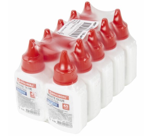 Клей ПВА BRAUBERG (бумага, картон, дерево), 45 г, 222923