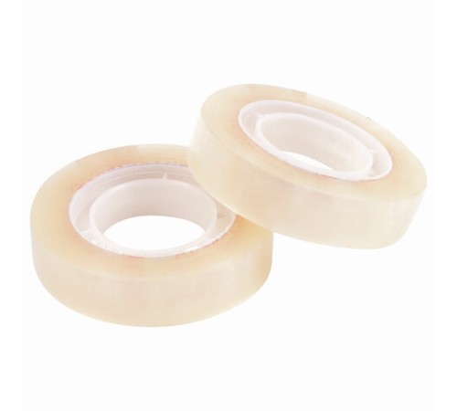 Клейкие ленты 12 мм х 33 м канцелярские ОФИСМАГ, комплект 4 шт., прозрачные, гарантированная длина, 223126