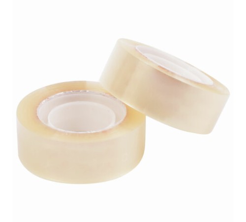 Клейкие ленты 19 мм х 33 м канцелярские ОФИСМАГ, комплект 4 шт., прозрачные, гарантированная длина, 223127