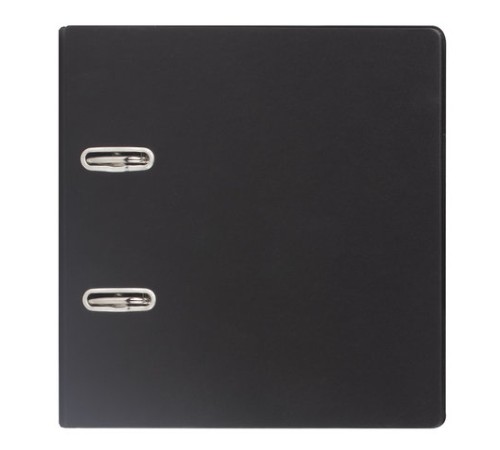 Папка-регистратор МАЛЫЙ ФОРМАТ (148х210 мм), А5, 70 мм, ВЕРТИКАЛЬНАЯ, двухстороннее покрытие, ПВХ, черная, BRAUBERG, 223188