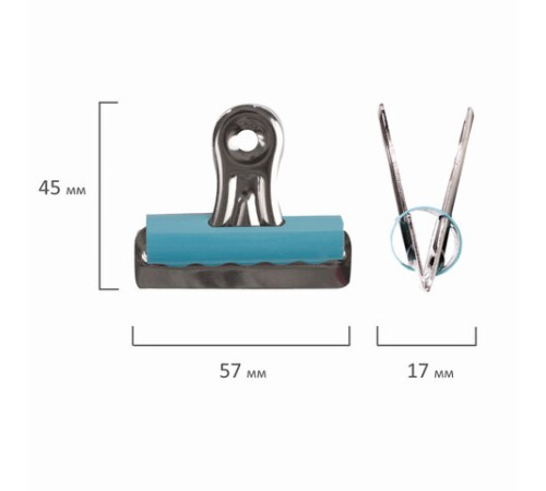 Зажимы-бульдоги для бумаг большие BRAUBERG, КОМПЛЕКТ 10 шт., 57 мм, на 90 листов, картонная коробка, 223514