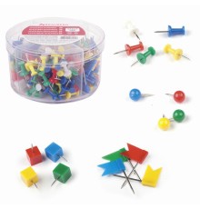 Набор BRAUBERG, силовые кнопки, 60 шт., шарики 60 шт., кубики 60 шт., флажки 60 шт., 223518