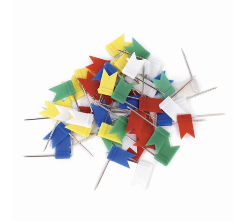 Набор BRAUBERG, силовые кнопки, 60 шт., шарики 60 шт., кубики 60 шт., флажки 60 шт., 223518