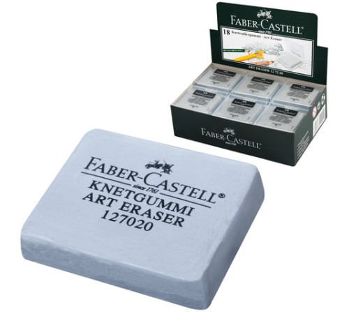 Ластик-клячка художественный FABER-CASTELL, 40х35х10 мм, серый, 127220