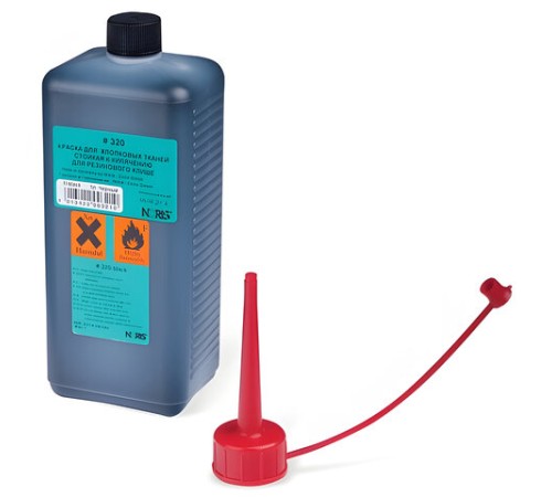 Краска штемпельная NORIS, черная, 1 л, водостойкая (специальная для хлопковых тканей), 320Eч