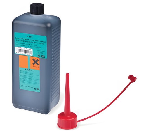 Краска штемпельная NORIS, черная, 1 л (универс. для глянц. бумаги, металла, пластмасс и т.д.), 191Еч