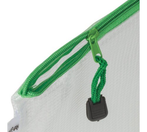 Папка-конверт на молнии МАЛЫЙ ФОРМАТ (238х180 мм) А5, молния ассорти, ПВХ, прозрачная, BRAUBERG 