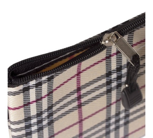 Папка-конверт на молнии А4 (335х243 мм), ткань в клетку, BRAUBERG 