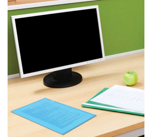 Папка-уголок BRAUBERG, синяя, 0,10 мм, 223964