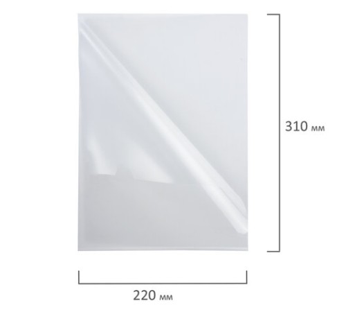 Папка-уголок BRAUBERG, прозрачная, 0,10 мм, 223966