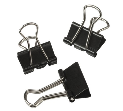 Зажимы для бумаг BRAUBERG, КОМПЛЕКТ 12 шт., 15 мм, на 45 листов, черные, картонная коробка, 223969