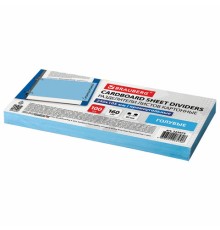 Разделители листов (полосы 240х105 мм) картонные, КОМПЛЕКТ 100 штук, голубые, BRAUBERG, 223973
