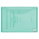 Папка-конверт с кнопкой БОЛЬШОГО ФОРМАТА (305х435 мм), А3, прозрачная, зеленая, 0,18 мм, BRAUBERG, 224033