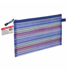 Папка-конверт на молнии формат B5+ (310х220 мм), сетчатая ткань, BRAUBERG 