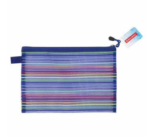 Папка-конверт на молнии формат B5+ (310х220 мм), сетчатая ткань, BRAUBERG 