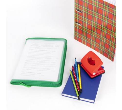 Папка на молнии пластиковая BRAUBERG 