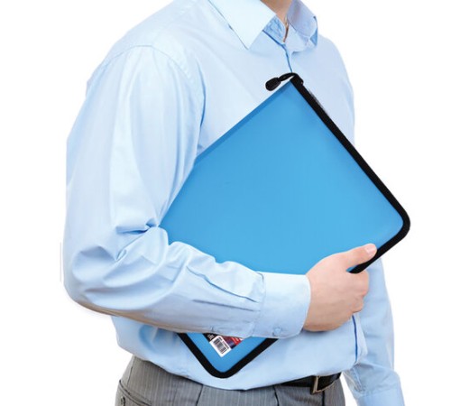 Папка на молнии пластиковая BRAUBERG, А4, 325х230 мм, 4 цвета ассорти, неоновая, 224054