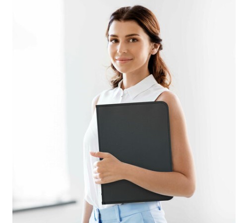 Папка на молнии пластиковая BRAUBERG 