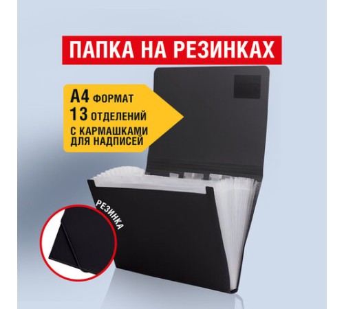 Папка на резинках BRAUBERG 