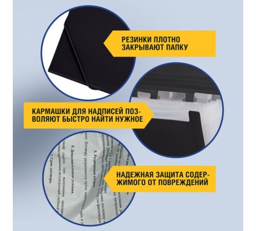 Папка на резинках BRAUBERG 