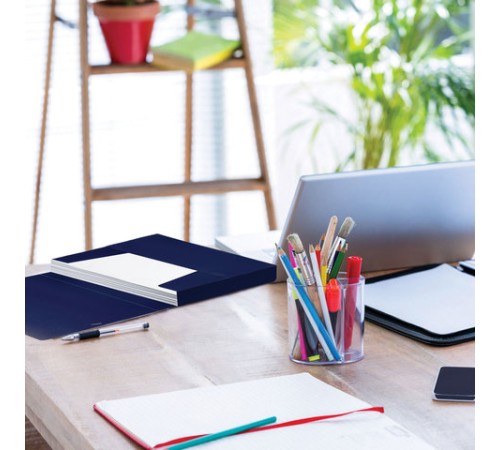 Папка-короб на резинках BRAUBERG, 30 мм, синяя, 0,7 мм, 224161