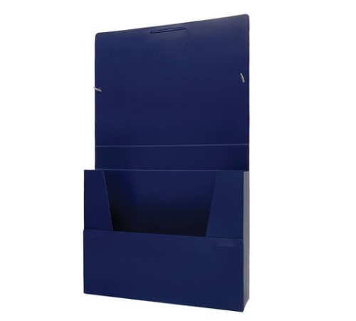 Папка-короб на резинках BRAUBERG, 50 мм, синяя, 0,7 мм, 224162