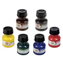 Тушь KOH-I-NOOR, набор 6 шт. х 20 мл, ассорти, картонная коробка, 01417S0601KK