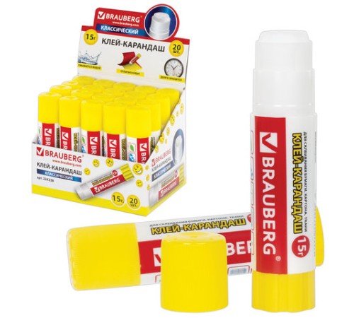 Клей-карандаш BRAUBERG 