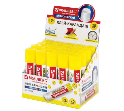 Клей-карандаш BRAUBERG 
